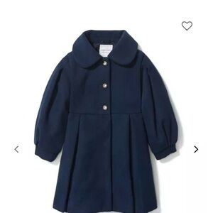 Janie and Jack Navy Peter Pan Collar Wool Peacoat